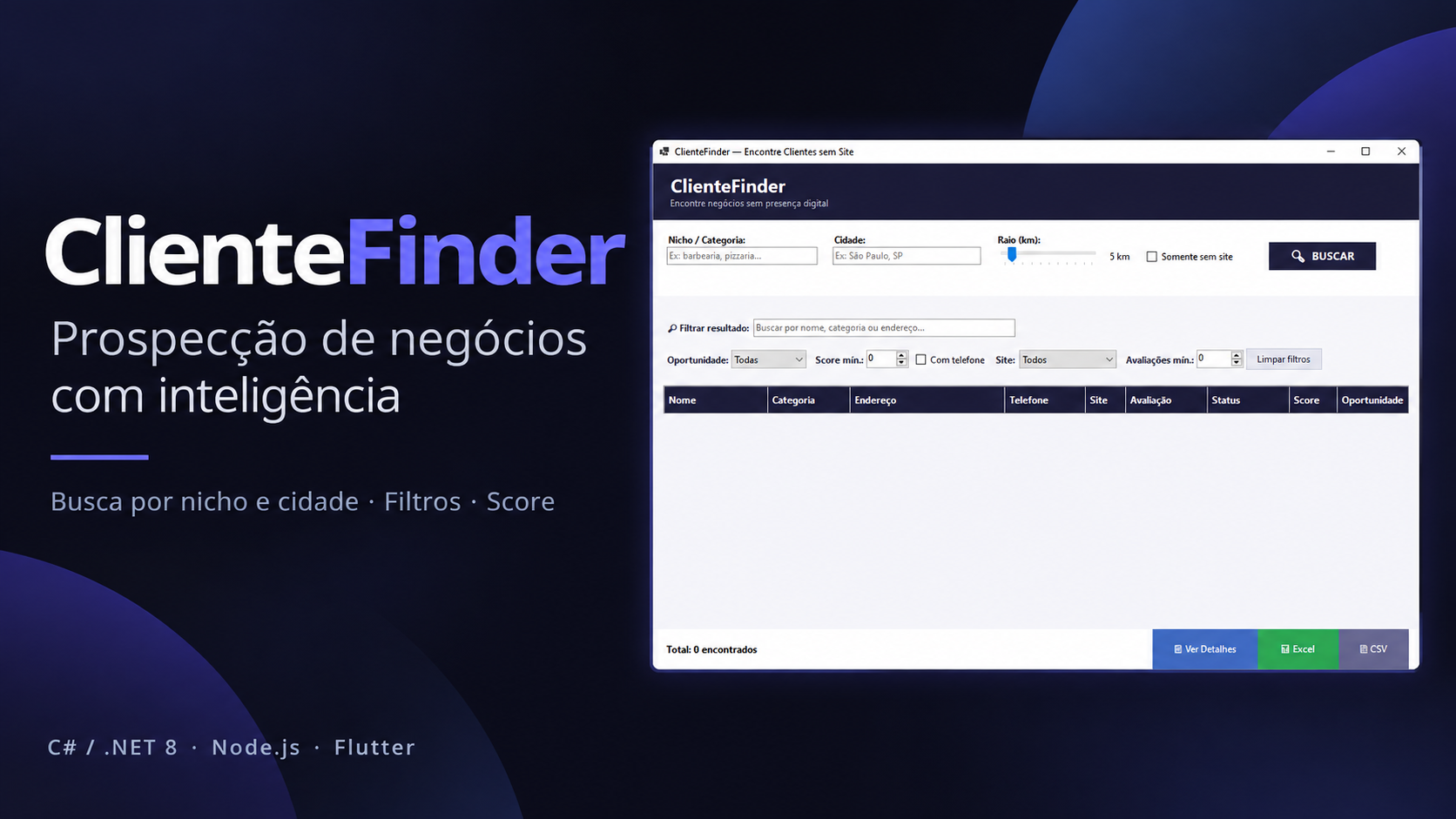 Banner do projeto ClienteFinder