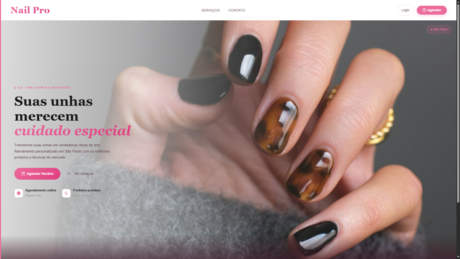 Captura do projeto Nailpro